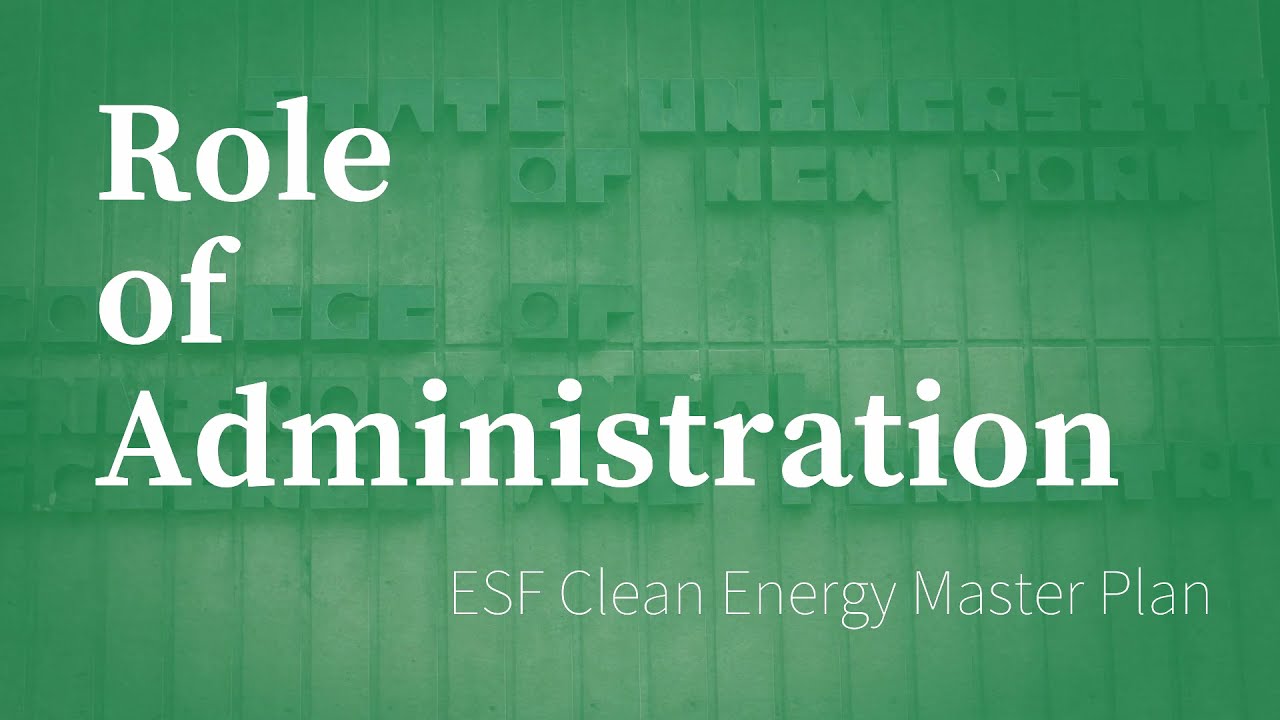 ESF Clean Energy Master Plan Module 1 - Administrators