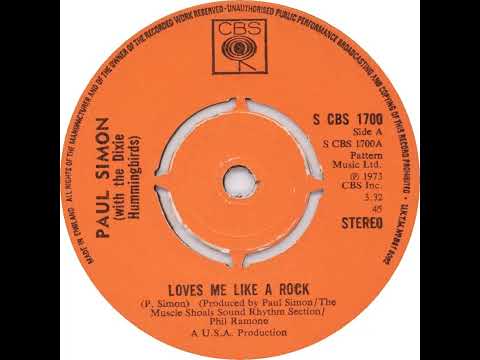 UK New Entry 1973 (184) Paul Simon with The Dixie Hummingbirds - Loves Me Like A Rock
