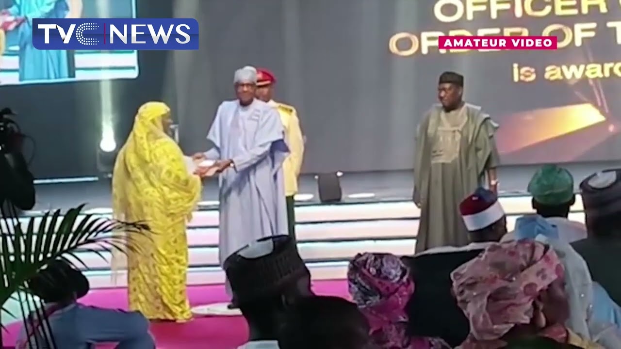 Buhari Confers National Honours on Akeredolu, Burna Boy, Teni, Others