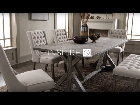 Paloma Rustic Reclaimed Wood Rectangular Trestle Farm Table by iNSPIRE Q Artisan