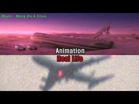 Japan Air Lines Flight 123 Crash - Animation vs Real Life