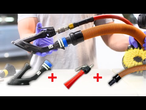 Tornador Mini Air & Vacuum Attachment: Detail Demon Air+Vac Tool on Carpet Mats