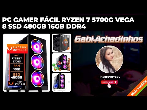 Review Completo: PC Gamer Ryzen 7 5700G com Vega 8 - Vale a Pena?
