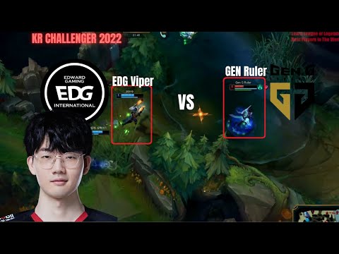 EDG Viper GEN Ruler in Korea Challenger 2022 Patch 12.14 Replay How To Play Lucian ADC