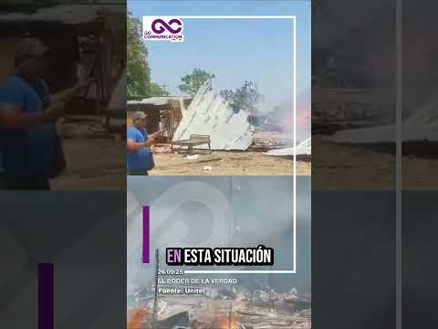 VORAZ INCENDIO CONSUMIÓ CASETAS DE UNA FERIA EN ASCENSIÓN DE GUARAYOS
