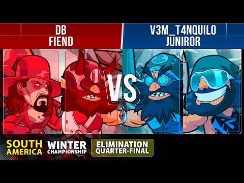 DB & Fiend VS V3M_T4NQUILO & Juniror - Losers 1/4 - SA - Brawlhalla Winter Championship 2022
