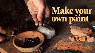 How to make your own Paint from Old Bricks and Charcoal | Demonstration by Alastair Blain