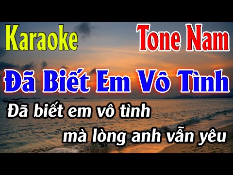 Đã Biết Em Vô Tình Karaoke Tone Nam ( F#m ) Karaoke Lâm Organ - Beat Mới
