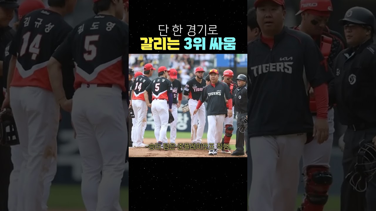 단 한 경기로 갈리는 3위 싸움 #가을야구 #KBO #프로야구