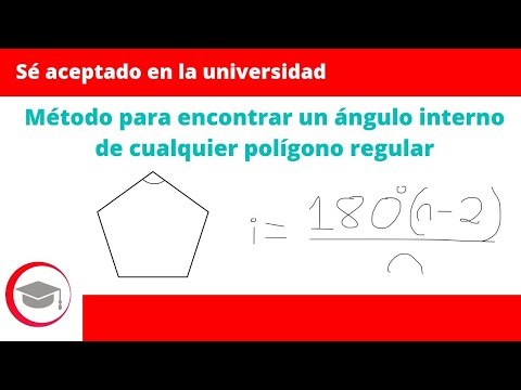 Method for finding an internal angle of a regular polygon