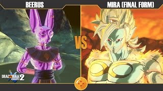 Dragonball Xenoverse 2 : Beerus (Full Power) vs Mira (Final Form)
