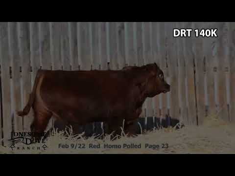 Lonesome Dove Bull Lot DRT 140K sells Friday, March 3, 2023