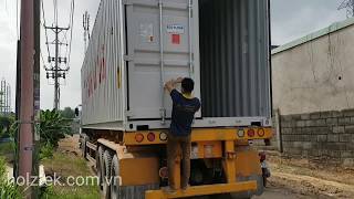 Cận cảnh khui công máy dán cạnh tự động Holztek