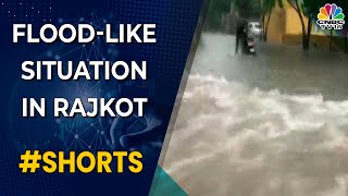 Gujarat: Heavy Rain Causes A Flood-Like Situation In Rajkot | CNBC-TV18
