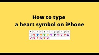 How to type a heart symbol on iPhone