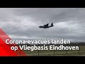 Hercules met corona-evacués geland op Vliegbasis Eindhoven