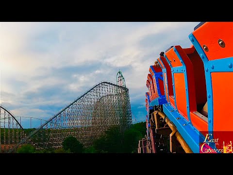 Back row point of view footage of Runaway Mine Train