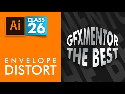 Adobe Illustrator Envelope Distort Class 26 Urdu Hindi