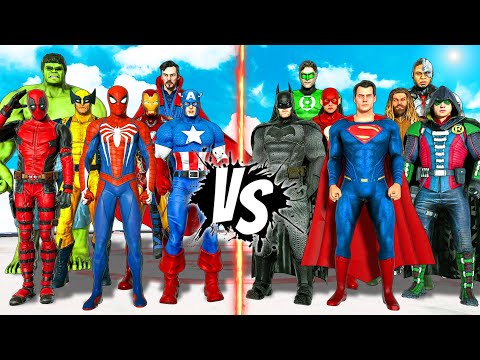 THE AVENGERS MARVEL COMICS VS JUSTICE LEAGUE DC COMICS REMAKE