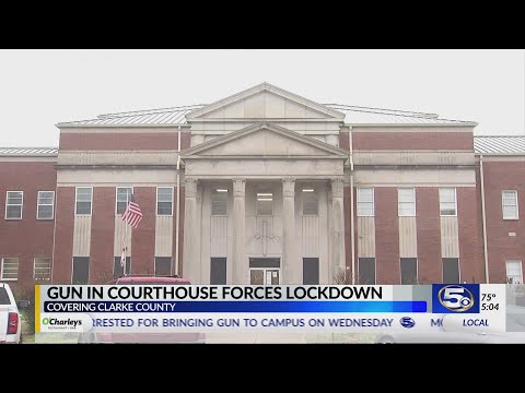 VIDEO: Clarke County Courthouse on lockdown after possible gun found in purse