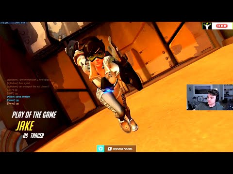 Jake Pro Tracer gameplay - POTG! [ Overwatch Season 33 Top 500 ]