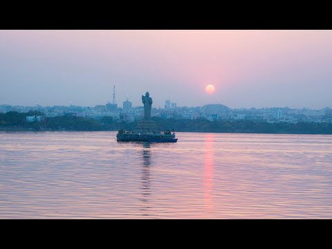 Sunset Timelapse - Hussain Sagar- Tank bund - Buddha statue