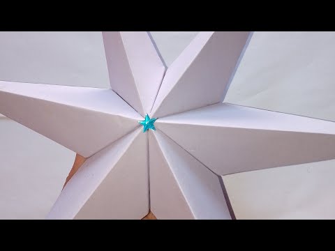 perfect shape paper star in one cut! Easy paper star diy