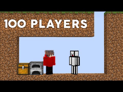 AdriensLIVE - I forced 100 Players to Survive an ANT HILL in Minecraft...