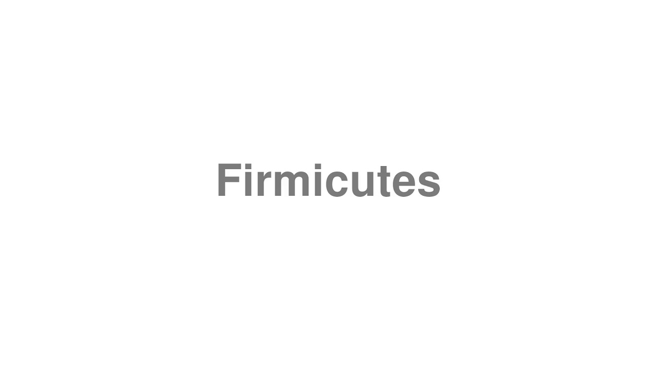 How to Pronounce Firmicutes
