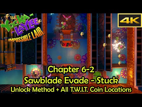 Chapter 6 - Sawblade Evade - Stuck Walkthrough [4k] - Yooka-Laylee and the Impossible Lair