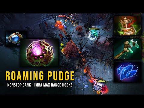 ROAMING Pudge Non-stop GANK IMBA MAX RANGE Hooks | Pudge Official