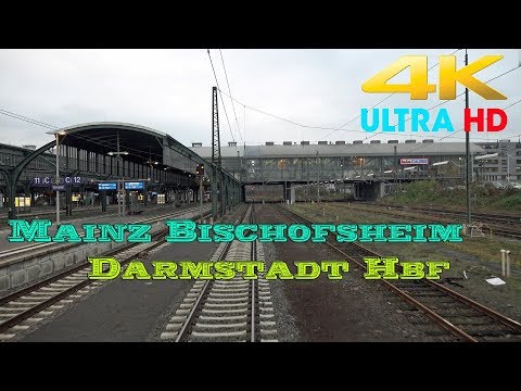 【4K】 Führerstandsmitfahrt  Mainz Bischofsheim  -  Darmstadt Hbf