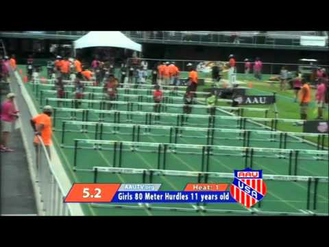 11U GIRLS 80M HURDLES FINALS JO