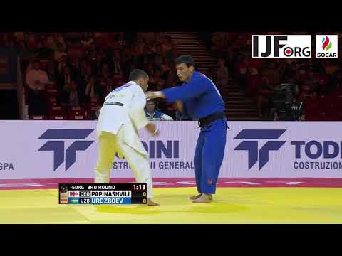 Suzuki World Judo Championships 2017. [-60KG] PAPINASHVILI Amiran (GEO) vs. UROZBOEV Diyorbek (UZB)