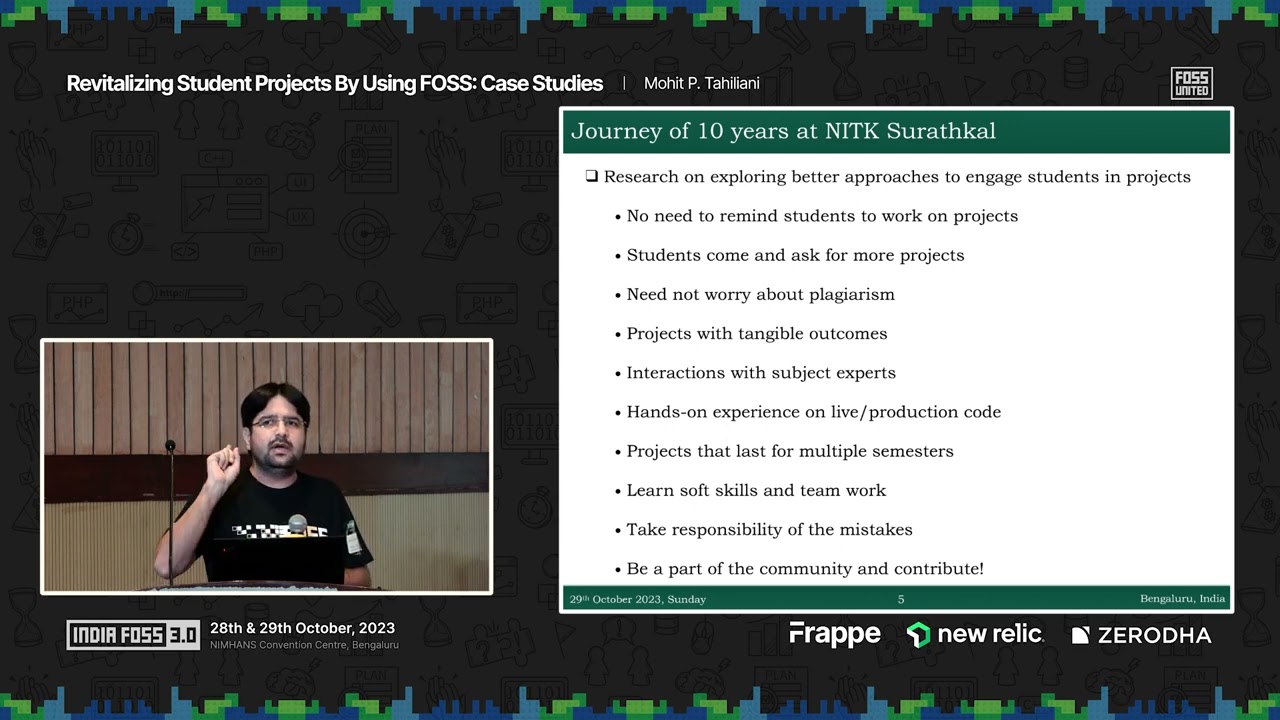 Revitalizing Student Projects by using FOSS: Case Studies