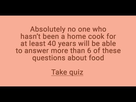 Food & Cooking Trivia Quiz