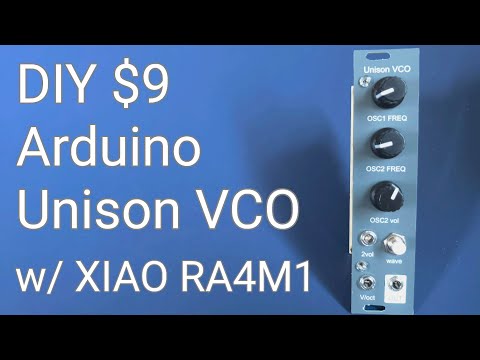[$9] DIY eurorack modular synth Arduino Unison VCO w/ Seeed XIAO RA4M1