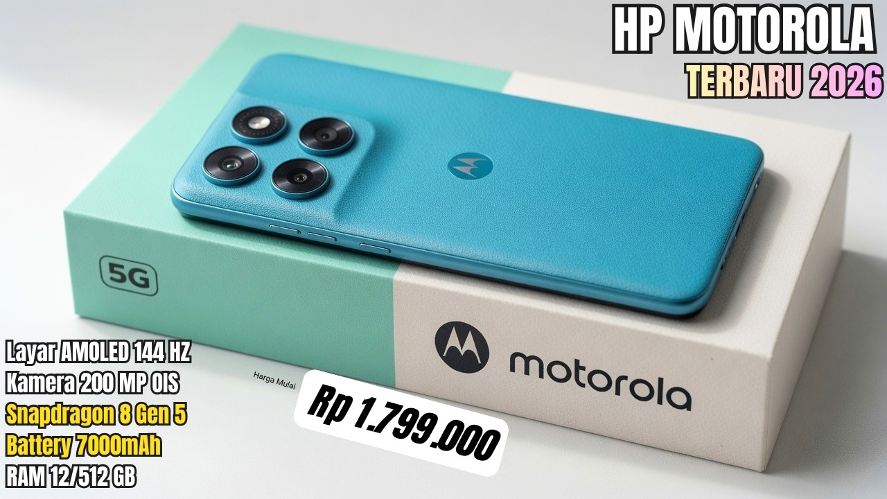 BARU SAJA LAUNCHING‼️200MP OIS, 12/512GB, 7000mAh - HP MOTOROLA TERBARU DAN TERBAIK JUNI 2026
