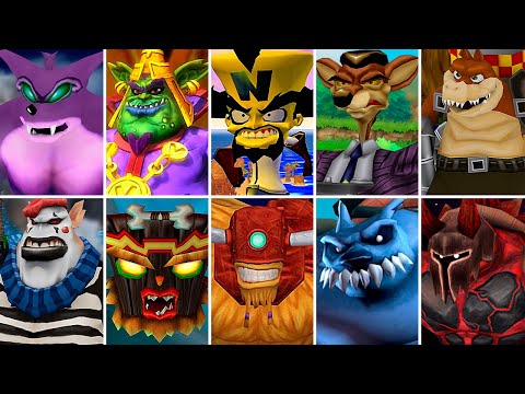 All Crash Bandicoot Bosses (No Damage) The Wrath, Nitro Kart, Twinsanity, Titans & Mind Over