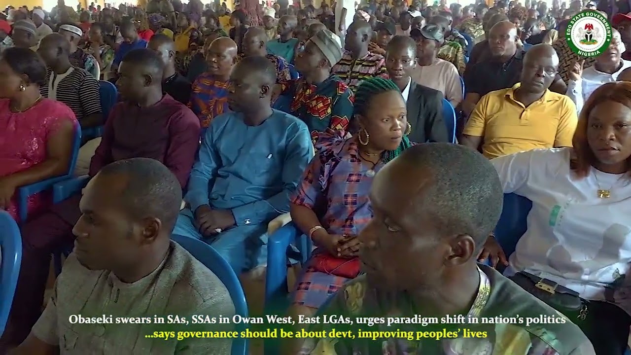 Obaseki swears in SAs, SSAs in Owan West, East LGAs, urges paradigm shift in nation’s politics