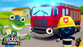 Hear the Fire Truck Song + MORE Nursery Rhymes 🚒🎶 | Gecko's Songs | Toddler Fun Learning