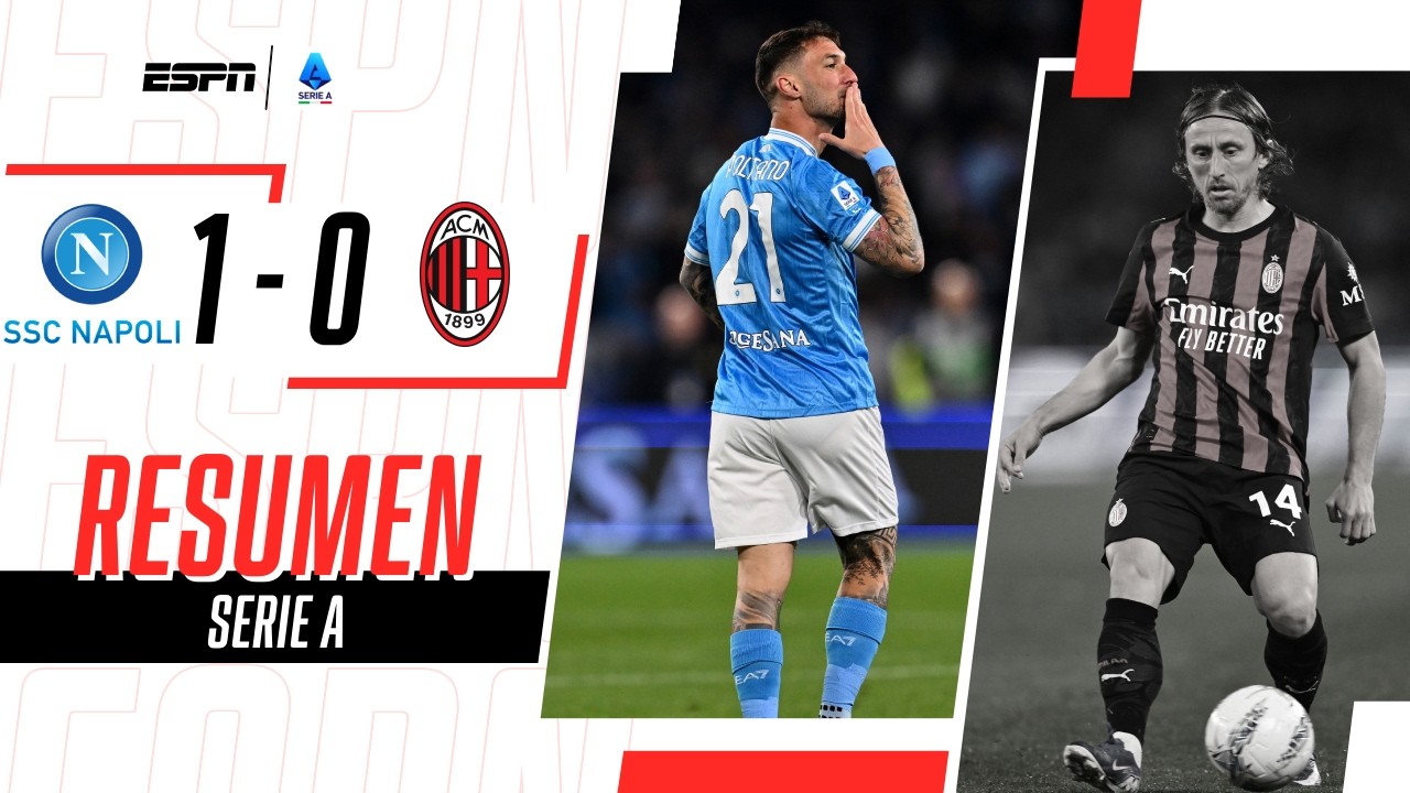 AGÓNICO TRIUNFO DE NAPOLI ANTE MILAN PARA PASARLO EN LA SERIE A | Napoli 1-0 Milan | RESUMEN