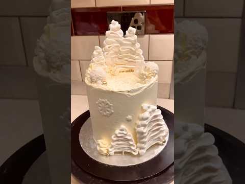 Tort Part 3/3 Tynkowanie/dekorowanie #decoration #cake #beginner #christmas #meringue #baking #food