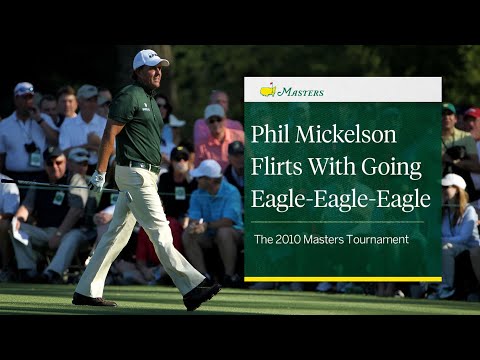 Phil Mickelson Nearly Makes Three Straight Eagles | 2010 Masters