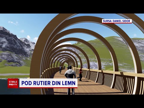 Pentru a nu pierde bani europeni, autoritățile din Bistrița-Năsăud au construit un pod din lemn