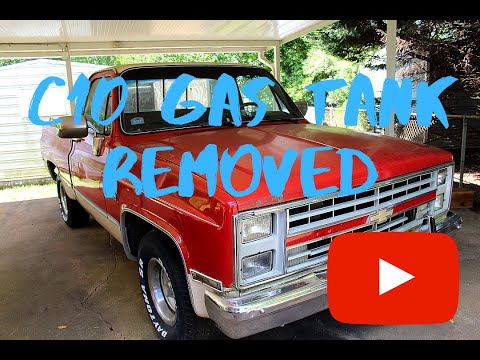 1985 C10 Gas tank removed.