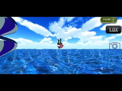 Sky Water Slide Flip Adventure Diving Stunts Video