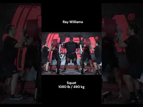 Ray Williams Raw Squat - 490kg  - 1080lbs