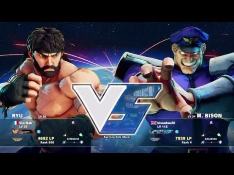 STREET FIGHTER 5 Ranked Match - Bisonfan20 (Bison) VS StarNab (Ryu)