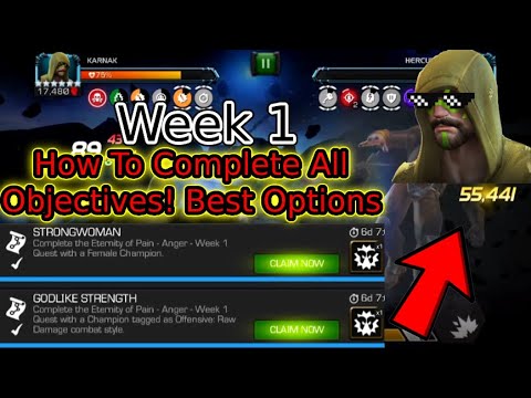 Eternity Of Pain Week 1! (Anger) Hercules Boss | Best Options For Every Objective! | MCOC